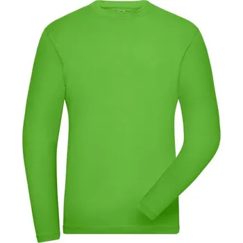 Pánská móda DAIBER JN 1804 / Pánské elastické tričko, dlouhý rukáv - lime green XXL