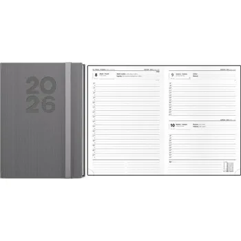 Diář Diář David Vigo, denní, A5, šedý 2026