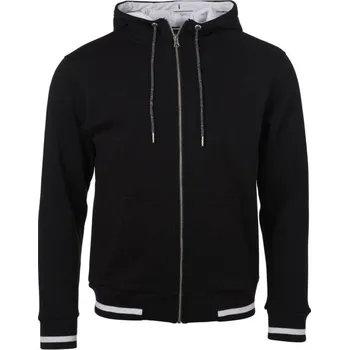 Pánské oblečení DAIBER JN 776 / Pánská mikina s kapucí - black/white XXL