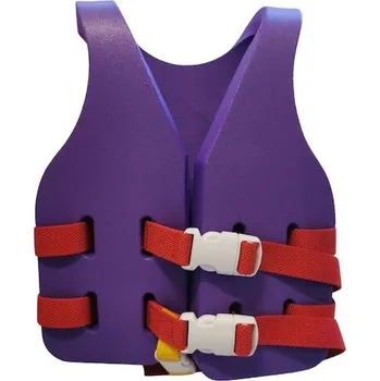 Plovací vesta Plavecká vesta BATOLE 300x200x27mm (0-2 roky), fialová + červený popruh