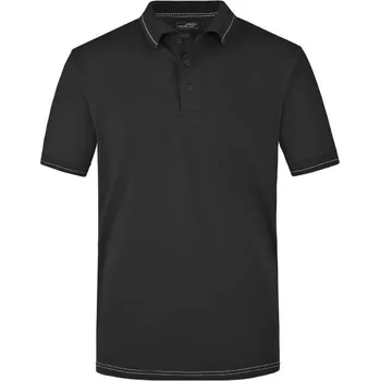 Pánská košile DAIBER JN 569 / Pánská žerzejová polokošile - black/white XXL