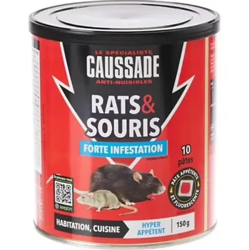 Hubení hlodavce Návnada na myši a krysy Caussade Rats & Souris, 150g