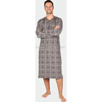 Pánská noční košile EVONA Pánská noční košile P-Ferenc Barva: hnedá, Velikost: L