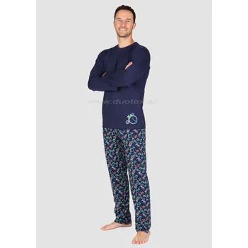 Pánské pyžamo EVONA Pánské pyžamo P-Anatol Barva: tm.modrá, Velikost: 2XL