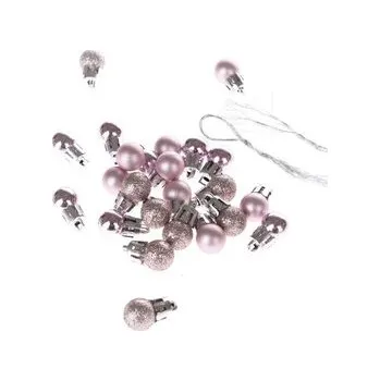 Party dekorace Plastové miniozdoby - sada 24 ks, PVC box, 24/96