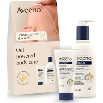 Kosmetická sada Aveeno Skin Relief Nourishing Lotion hydratační tělové mléko pro velmi suchou pokožku 300 ml + Aveeno Skin Relief Hand Cream hydratační krém na ruce 75 ml kosmetická sada
