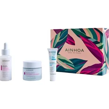 Kosmetická sada Ainhoa Vegan Collagen+ Vánoční Set - Krém 50 ml + sérum 50 ml + micelární gel 15 ml Dárková sada