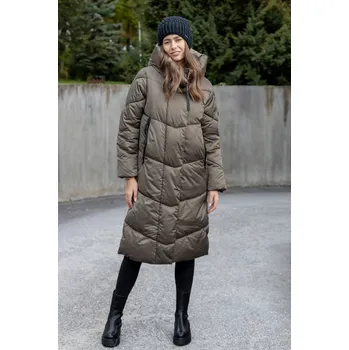 Khujo zimní prošívaný kabát Manelia2 hnědý Velikost: XS