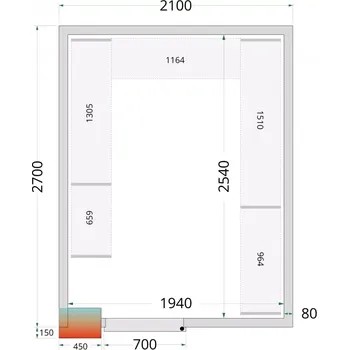 45720 CRPF2127 Tefcold Policový regálový modul sada