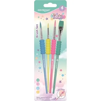 Umělecký štětec Sada štětců Keyroad, pastelové, 4 ks