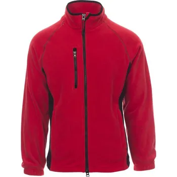 Pánská mikina PAYPER ASPEN+ 001004-0069 / Pánská dvoubarevná fleecová bunda - červená/černá 4XL