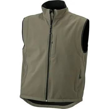 Pánské oblečení DAIBER JN 136 / Pánská 3-vrstvá softshellová vesta - olive S
