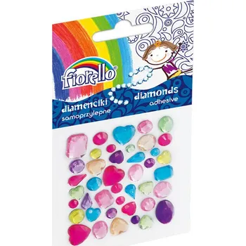 Samolepicí sklíčka FIORELLO - mix, barevné tvary /GR-DS137/