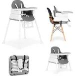 Dětská jídelní židlička 3v1 ALWAYS GREY ECOTOYS šedá