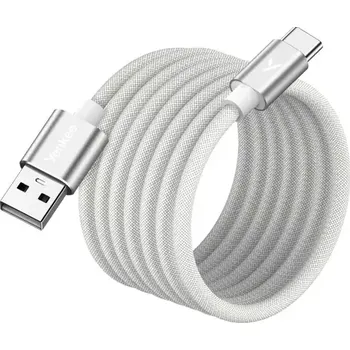 Datový kabel YENKEE YCU MAGNETIC 04 Kabel USB-A (M) - USB-C (M) 1.5m bílá (8590669394531)