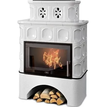 Krbová kamna ABX KARELIE EXKLUSIVE kachlová kamna 5-12kW, perle