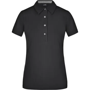 Dámské oblečení DAIBER JN 969 / Dámská polokošile z bio bavlny - black/black/white M