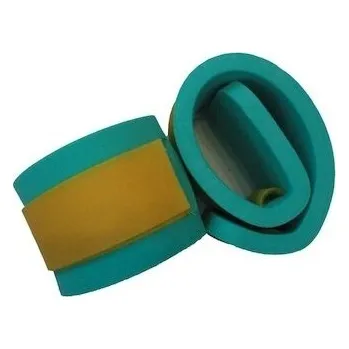 Rukávek na plavání Nadlehčovací rukávky (pár)-žlutý zip 550x100x15mm, zelená + žlutý zip