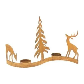 Svícen Kovový svícen - sobíci v lese, 6/24 (cs, Dakls)