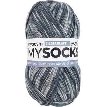 Příze Příze myboshi Mysocks Merino Stříbrný list