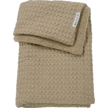 Dětská deka Meyco Deka Waffle Teddy fleece - Taupe