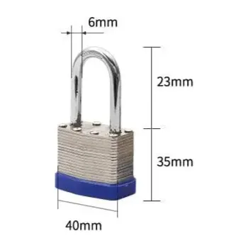 Visací zámek Lockey LOTO bezpečnostní laminovaný zámek, ocelový třmen ? 6mm