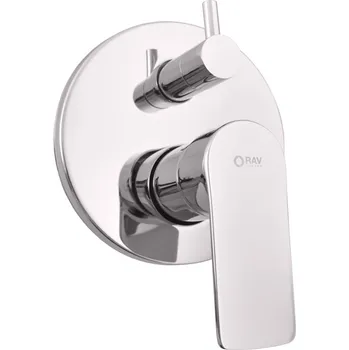 Vodovodní baterie RAV SLEZÁK VLTAVA Baterie sprchová/vanová vestavěná s keramickým přepínačem chrom VT485