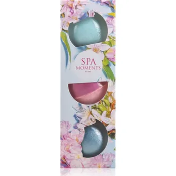 bomba do koupele Spa Moments Fizzy Bath Bombs šumivé koule do koupele 3x80 g