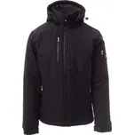 PAYPER CREEK PAD S00330-0489 / Zateplená softshellová bunda s odnímatelnou kapucí - black/black XS