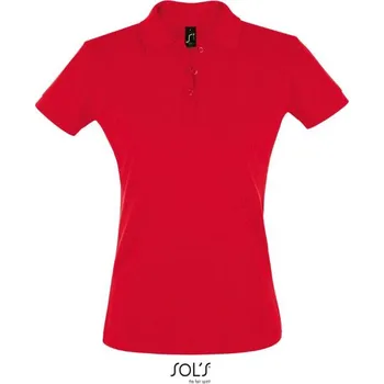 Dámské tričko SOL´S PERFECT / Dámská delší polokošile - red XXL
