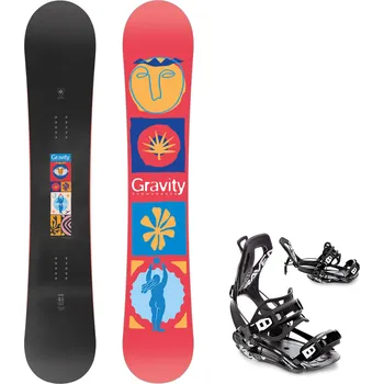 Snowboard Gravity snowboards Snowboard komplet Gravity Electra 25/26 + vázání RAVEN Fastec FT360 Black Velikost: 159 cm, Velikost vázání: M
