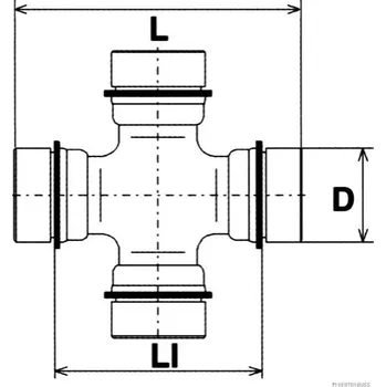 Hřídel nápravy Kloub, kloubový hřídel HERTH+BUSS JAKOPARTS J2929001
