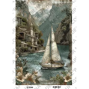 Výtvárné potřeby Rýžový a soft papír na decoupage - Vintage - KB03344 Materiál: Rýžový papír, Rozměr: A4