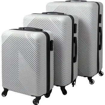 Trizand 26662 sada 3 cestovních skořepinových kufrů šedá