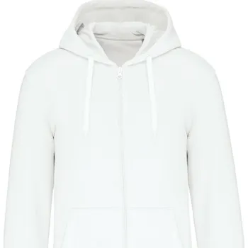 Pánská mikina KARIBAN VINTAGE K4030 / Mikina s kapucí na zip - white S