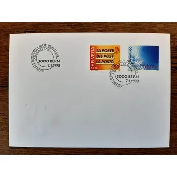 Sběratelství ŠVÝCARSKO 1637/8, pošta, PTT, r. 1998
