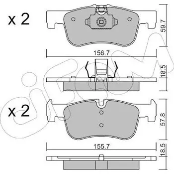 Brzdový systém Sada brzdových destiček, kotoučová brzda CIFAM 822-959-0