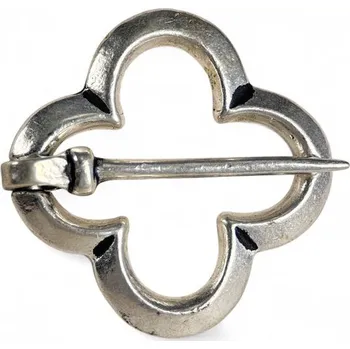 Brož STŘEDOVĚKÁ BROŽ, kostýmová, bronz, postříbřená