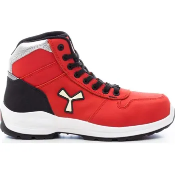 Pracovní obuv PAYPER GET FORCE MID S3-NBK 001445-0414 / Pánská bezpečnostní kožená obuv S3 - red 39