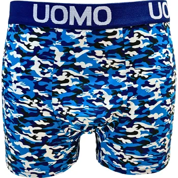 Pánské kraťasy Pánské bavlněné boxer šortky modré D5112 Velikost: 6XL