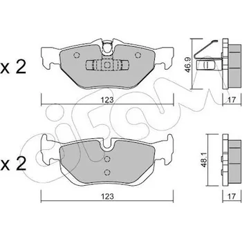 Auto-moto Sada brzdových destiček, kotoučová brzda CIFAM 822-642-0