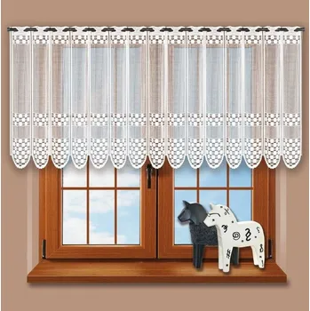 Interie Záclona metrážová vitrážová Bettina Bílá 90 cm