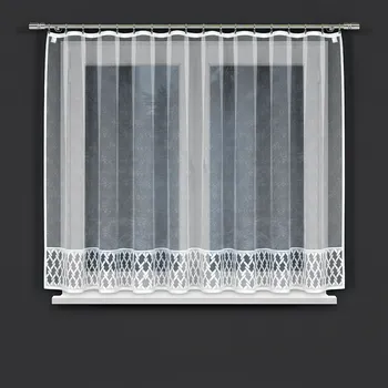 Záclona Dekorační žakárová záclona s řasící páskou DOUBLE 160 bílá 300x160 cm MyBestHome