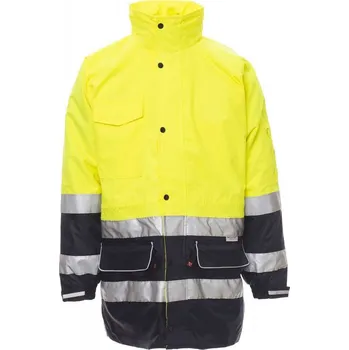 Pánská mikina PAYPER SECURITY 000350-0093 / Reflexní zateplená parka 3v1 - yellow/navy blue XXL