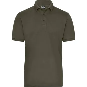 Pánské oblečení DAIBER JN 1806 / Pánská elastická polokošile z bio bavlny - olive XXL