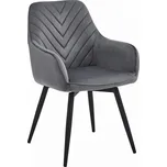 JAKS Otočná jídelní židle šedá velur Nana