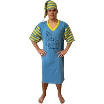 Pánská noční košile Pánská noční košile Pat a Mat Obrys modrý modrá XL