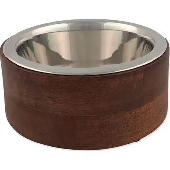 Miska pro psa Miska Dog Fantasy nerez v dřevě, rovná 840ml