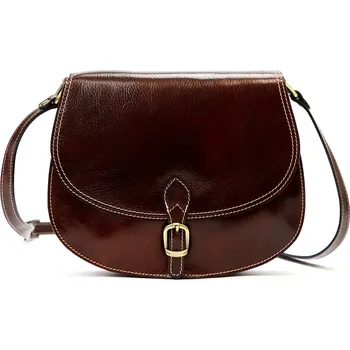Kabelka Kožená crossbody kabelka Florence 21TMP hnědá