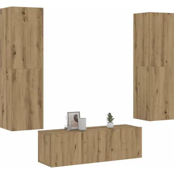Obývací stěna vidaXL 3dílný set TV skříněk kompozitní dřevo [3078659] Barva: dub artisan
